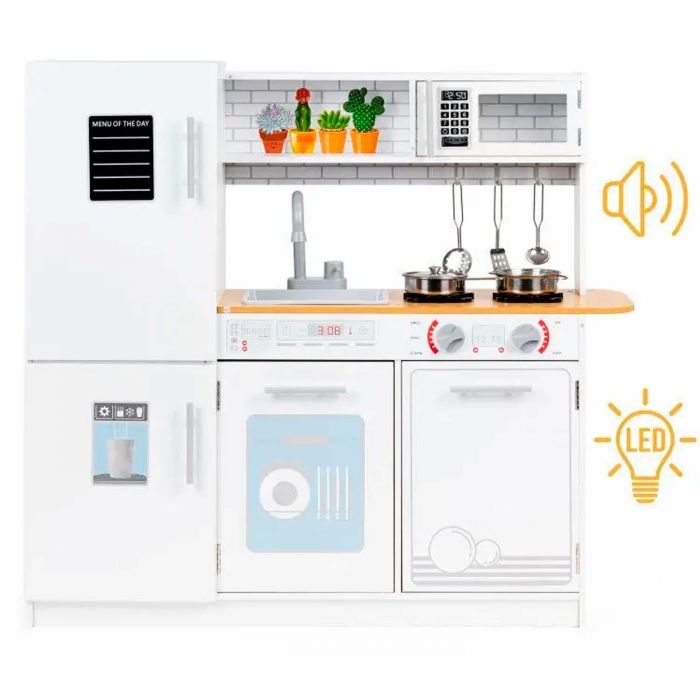 Детская деревянная кухня с аксессуарами EcoToys PLK553