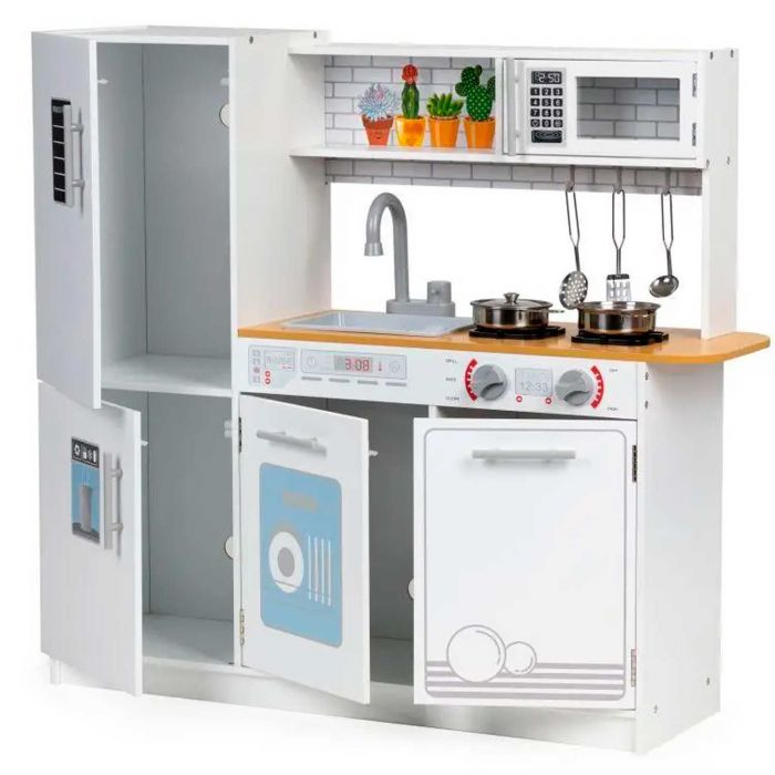 Детская деревянная кухня с аксессуарами EcoToys PLK553