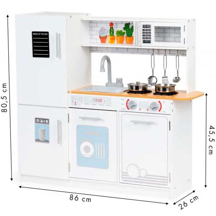 Детская деревянная кухня с аксессуарами EcoToys PLK553