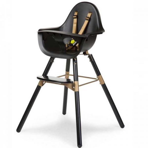 Стульчик для кормления Childhome Evolu 2 Black/Gold со столиком