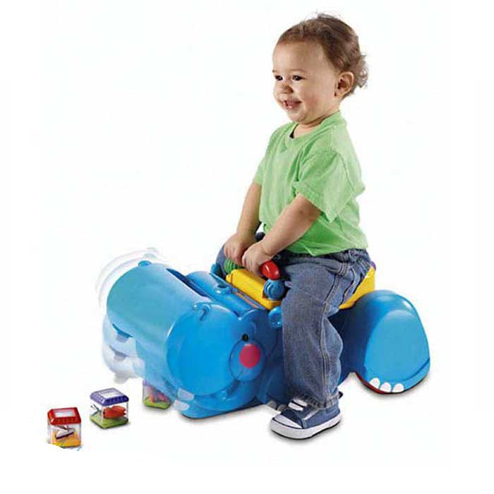 Ходунки-каталка Fisher Price Бегемот з кубиками C5843