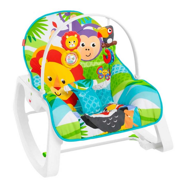 Шезлонг-гойдалка Fisher Price GNV69 Казкові джунглі