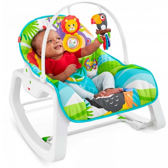 Шезлонг-гойдалка Fisher Price GNV69 Казкові джунглі