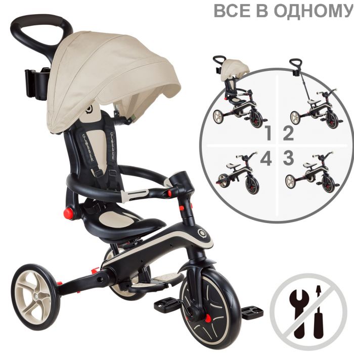 Триколісний велосипед-трансформер Globber Explorer Trike Foldable 4 в 1