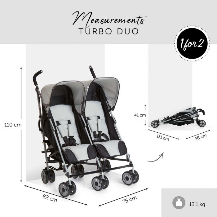 Коляска-тростина для двійні Hauck Turbo Duo