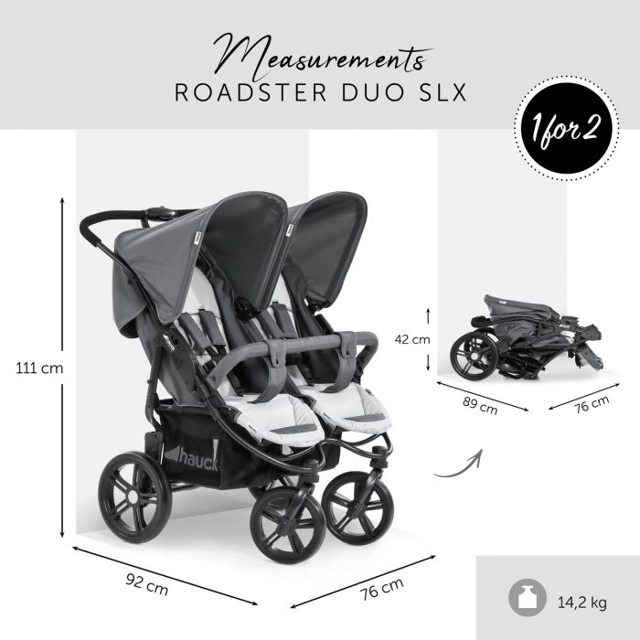 Прогулянкова коляска для двійні Hauck Roadster Duo SL