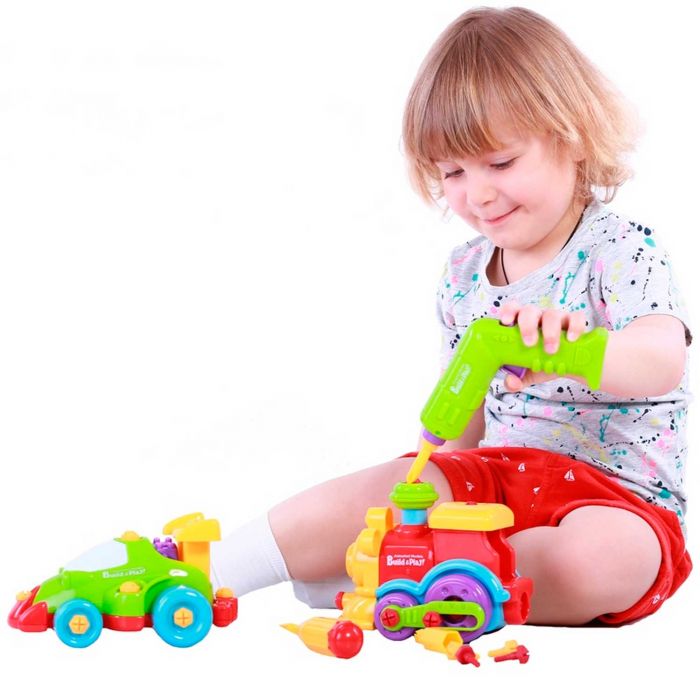 Конструктор Keenway K11861 Build&Play Машинка та паровозик