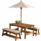 Деревянный столик со скамейками и зонтом Kidkraft 00500