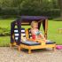 Дитячий подвійний шезлонг з навісом KidKraft 00524 Honey & Navy