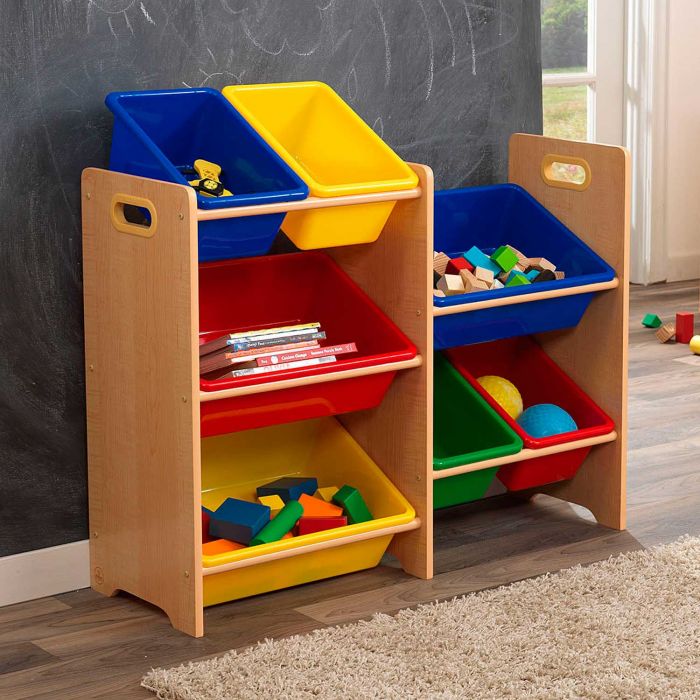 Стеллаж с 7 ящиками KidKraft 15470 Primary & Natural
