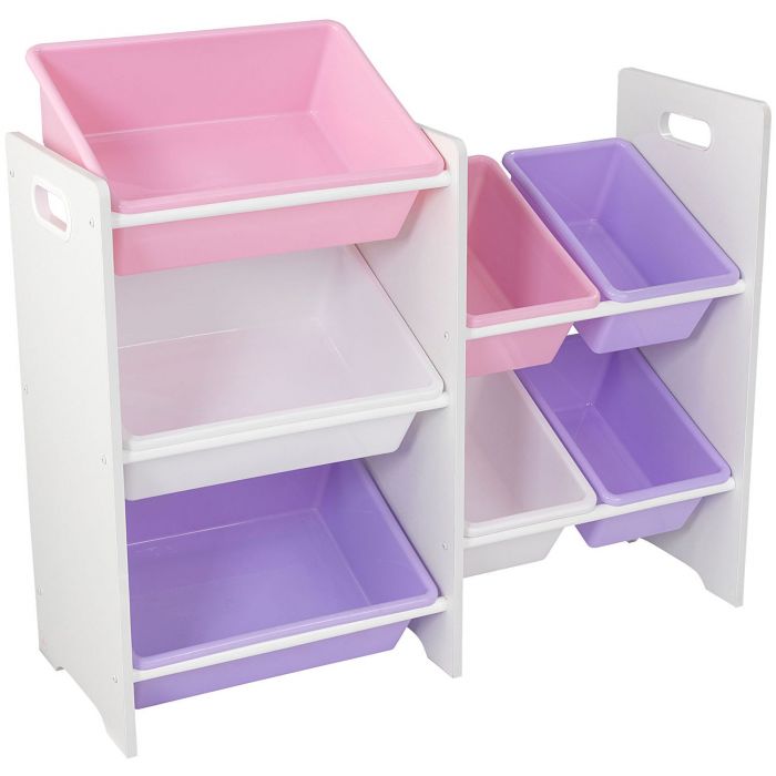 Стеллаж с 7 ящиками KidKraft 15471 Pastel & White