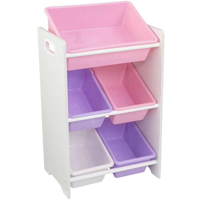 Стеллаж с 5 ящиками KidKraft 15473 Pastel & White