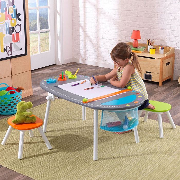 Столик для творчества с 2 стульчиками KidKraft 26956 Chalkboard Art Table