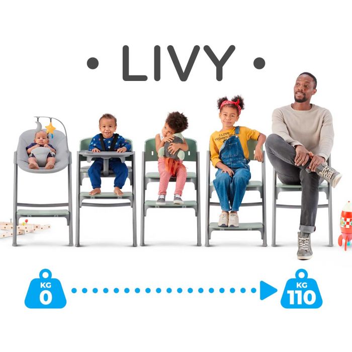 Стільчик для годування із шезлонгом 4 в 1 Kinderkraft Livy Calmee