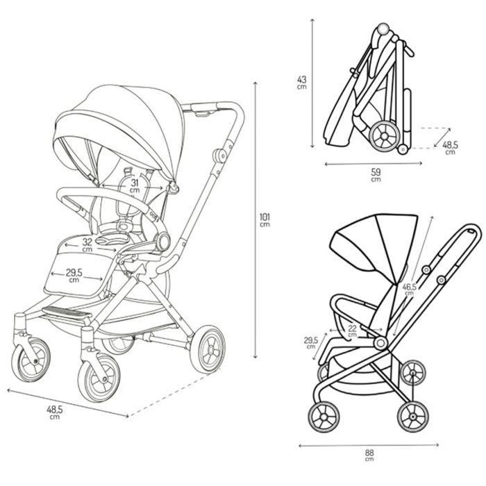 Прогулочная коляска MoMi Adelle