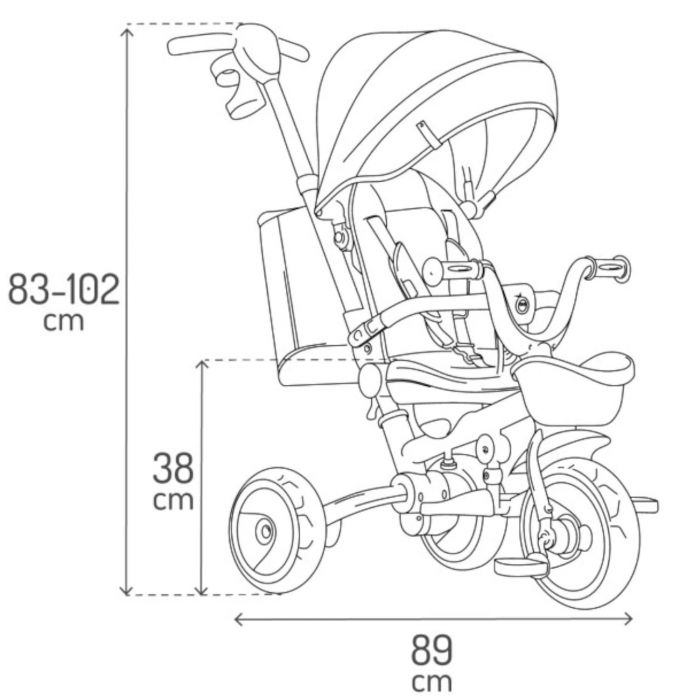 Трехколесный велосипед 3 в 1 MoMi Ivi