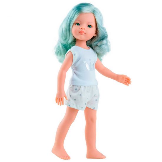 Кукла Paola Reina 13204 Лиу с серыми волосами в пижаме 32 см