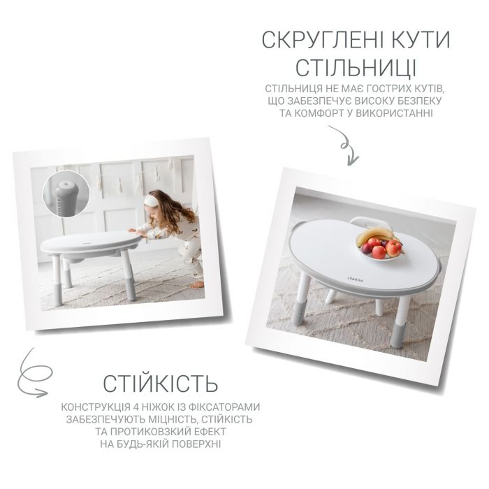 Багатофункціональний столик та стільчик Poppet Multiplay