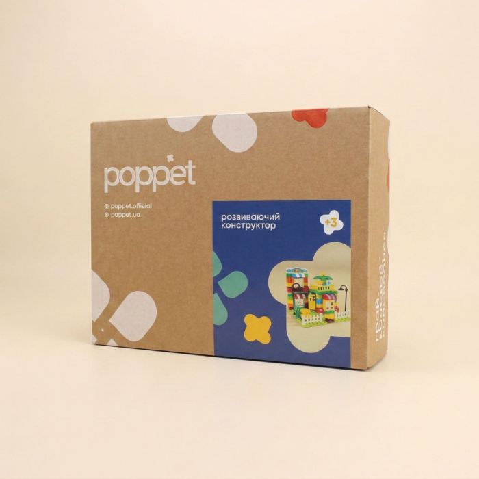 Развивающий конструктор Poppet «Дом мечты», 99 элементов с пластиной