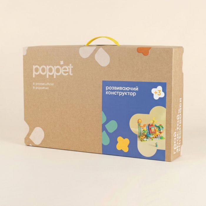 Развивающий конструктор Poppet «Большой парк развлечений с горкой», 255 элементов