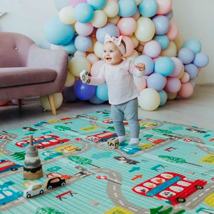 Дитячий двосторонній складний развиваючий термокилимок Poppet