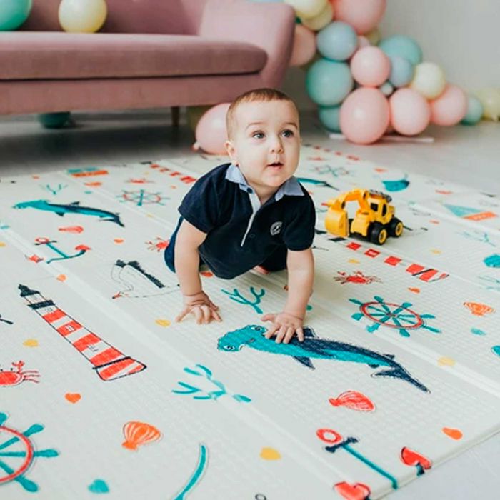 Дитячий двосторонній складний развиваючий термокилимок Poppet