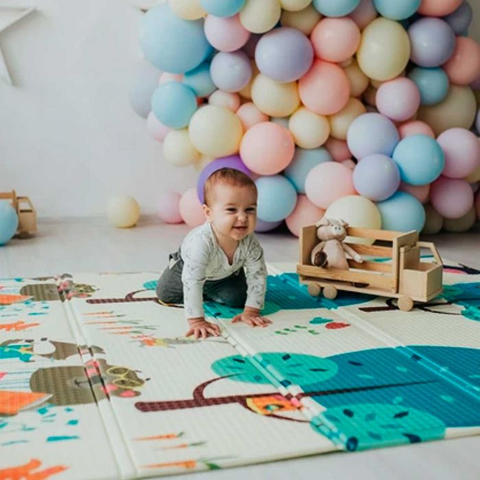 Дитячий двосторонній складний развиваючий термокилимок Poppet