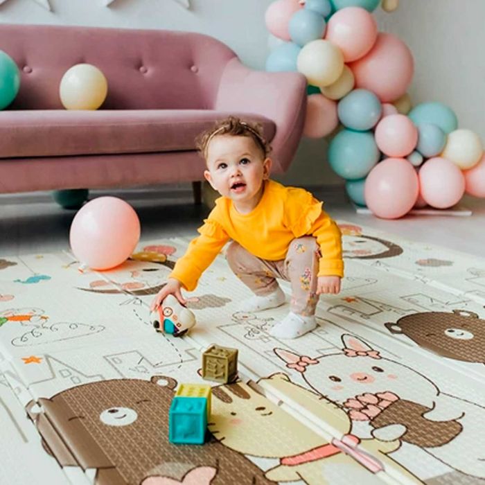 Дитячий двосторонній складний развиваючий термокилимок Poppet