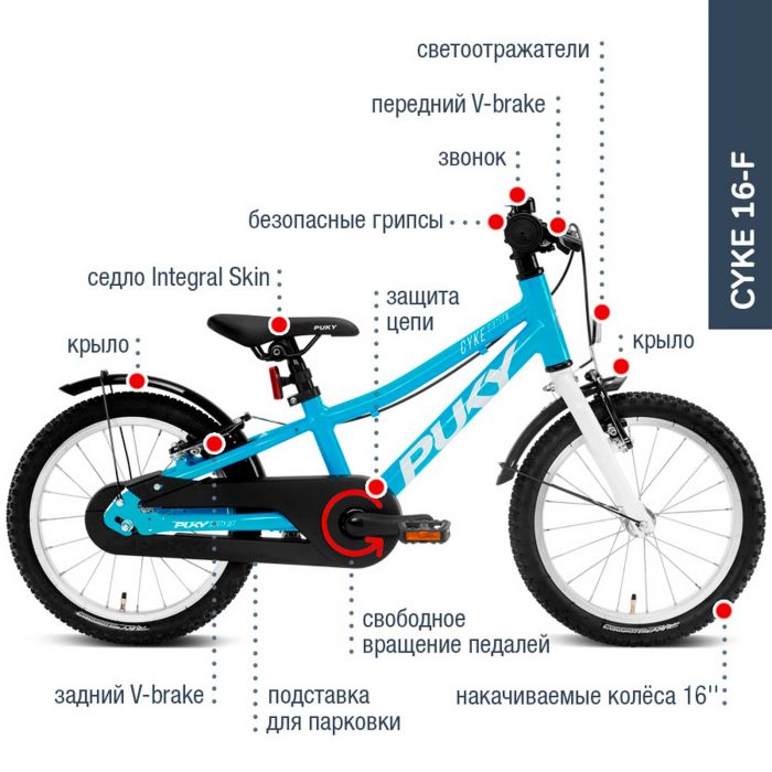 Двоколісний велосипед Puky CYKE 16