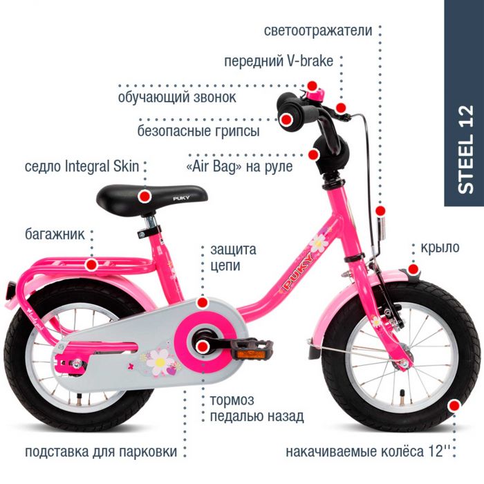 Двоколісний велосипед Puky STEEL 12