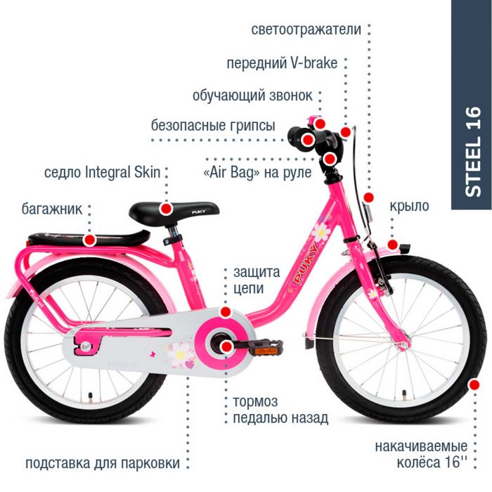 Двоколісний велосипед Puky STEEL 16