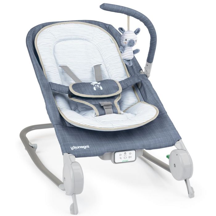 Шезлонг Ingenuity Bright Starts 16854 Chambray з технологією Happy Belly