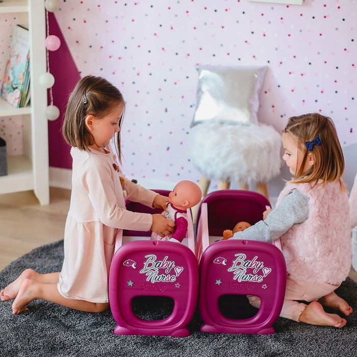 Ліжечко для ляльок близнючок Baby Nurse Smoby 220345