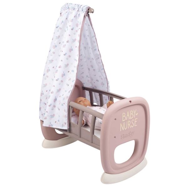 Кроватка для кукол с балдахином Baby Nurse Smoby 220373 Кроватка для кукол с балдахином Baby Nurse Smoby 220373