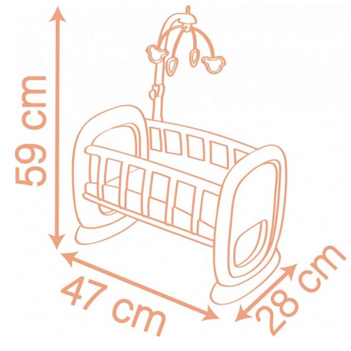 Кроватка для кукол Baby Nurse Smoby 220390