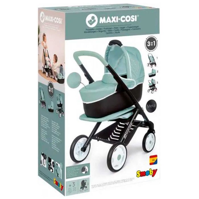 Коляска для кукол Smoby 253120 Quinny 3 в 1 Мята