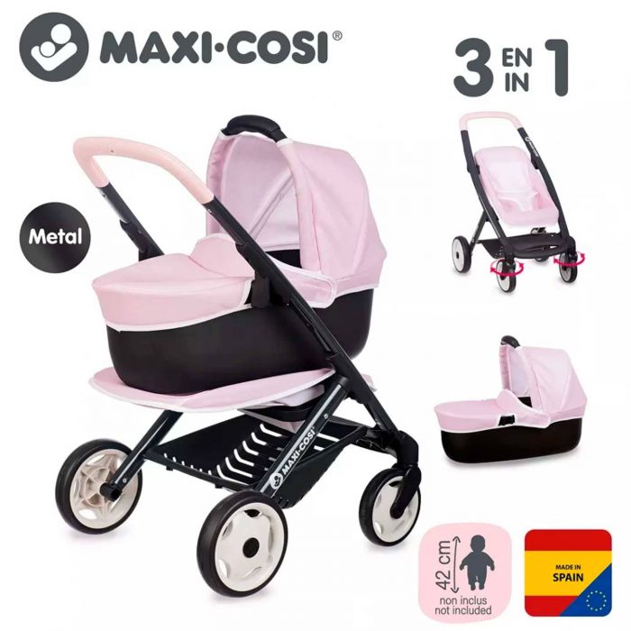 Коляска для ляльок Smoby Maxi-Cosi 3в1 Рожева перлина