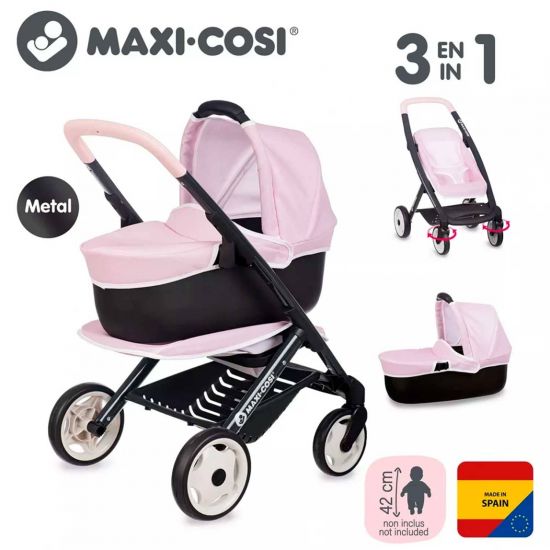 Коляска для ляльок Smoby Maxi-Cosi 3в1 Рожева перлина