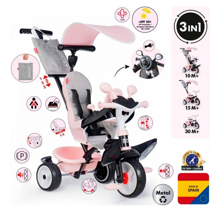 Трехколесный велосипед Smoby Baby Driver Confort