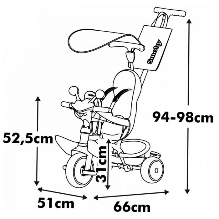 Трехколесный велосипед Smoby Baby Driver Confort
