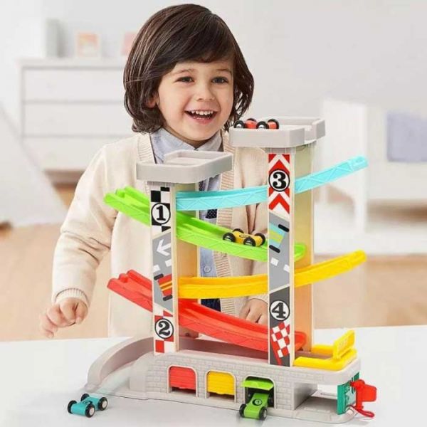 Гоночный трек с гаражом и заправкой Top Bright 120402 Скоростной спуск