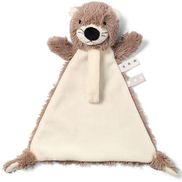 Игрушка-обнимашка Выдра Магги BabyOno 739 с держателем для пустышки