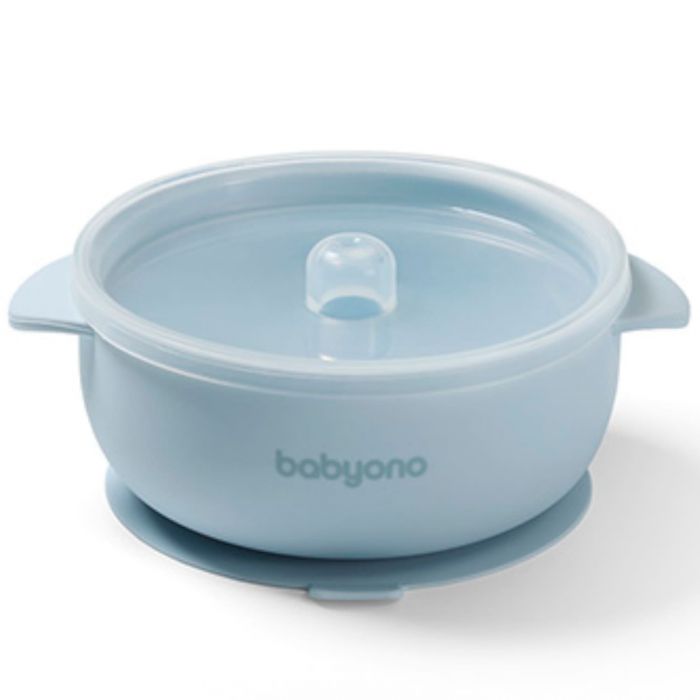 Детская силиконовая миска с присоской и крышкой BabyOno Детская силиконовая миска с присоской и крышкой BabyOno